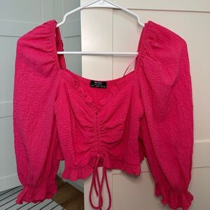 Bershka pink top, size S